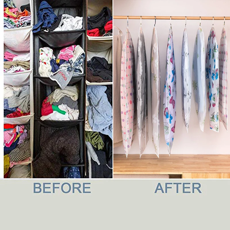 Прозрачная Водонепроницаемая подвесная сумка для хранения одежды свитера|Чехлы