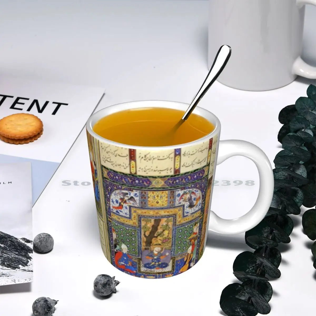 Shahnameh 1st Design Ceramic Mugs Coffee Cups Milk Tea Mug Persian Calligraphy Painting Iranian Art | Дом и сад