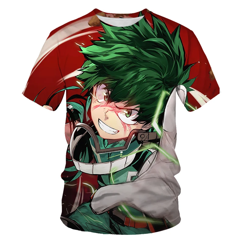 

2021 summer new style Japanese anime T-shirt short-sleeved fashion cartoon T-shirt blouse 3D printing hip-hop kawaii clothing