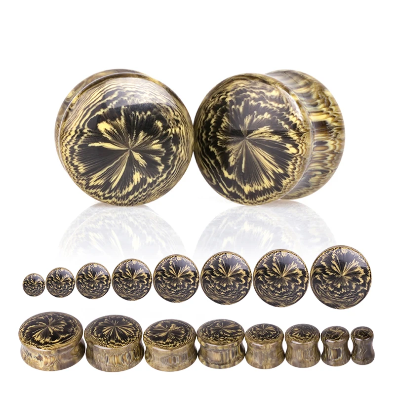 Серьги гвоздики из смолы для пирсинга круглые растяжки прокола тела мужчин и