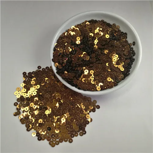 13 Brown Paillette 3 4 5 6 мм плоский круглый ПВХ свободные блестки шитье ремесло свадебные украшения Одежда Платье колпачки для обуви DIY аксессуары - Цвет: 13 Brown