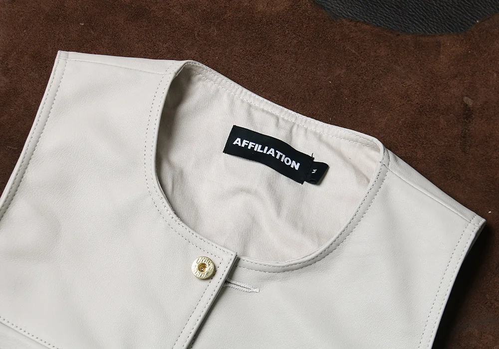 Винтажный Японский кожаный жилет мужской повседневный Джентльменский из