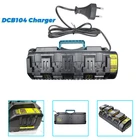 Акция, 4-портовый инструмент, аксессуар Dcb104, двойное зарядное устройство для литий-ионных батарей, Usb-выход, 5 В, для Dewalt, 12 В, 14,4 В, 18 в, Dcb102, Dcb200