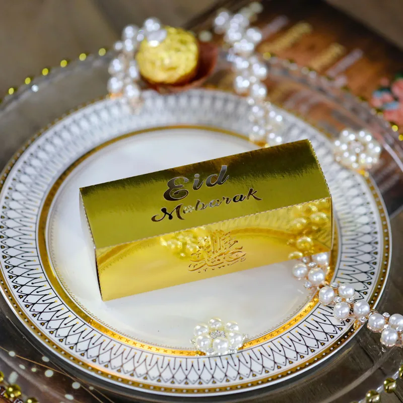 Коробка для конфет Eid Mubarak 50 шт. коробка сделай сам бумажные подарочные коробки Happy