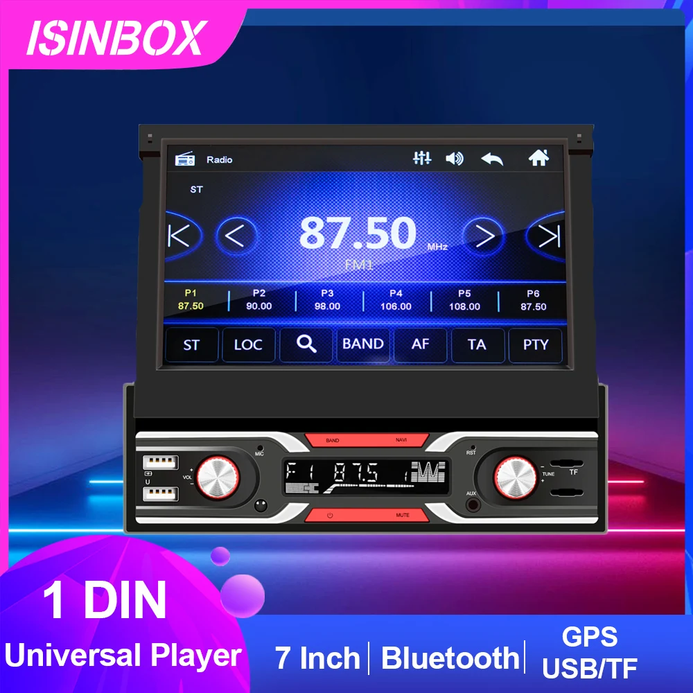 

9603G 7 Inch Car Radio MP5 Player Bluetooth Car Stereo FM USB AUX Input MP5 Player Retractable Display Car Radio GPS Navigator