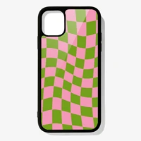 phone case for iphone 12 mini 11 pro xs max x xr 6 7 8 plus se20 high quality tpu silicon cover green pink checker