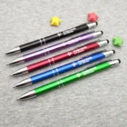 Бесплатная Персонализированная шариковая ручка с логотипом 2 в 1 емкостный сенсорный Стилус Шариковая ручка для смартфона ноутбука