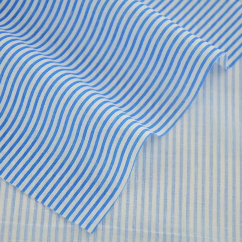 Синий и белый Дизайн полос 100% хлопок ткань лоскутное домашнее текстильное