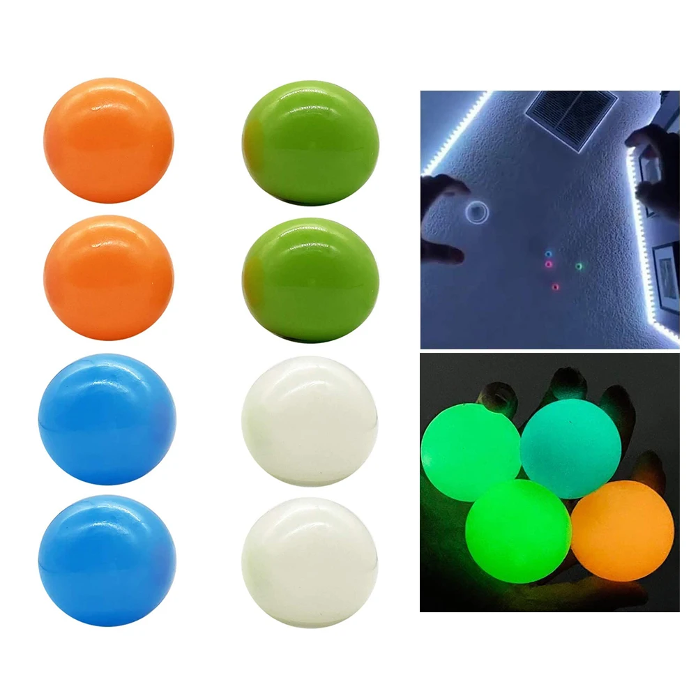 

Ceiling Luminous Sticky Balls Stress Reliever Toy Sticky Wall Ball Decompression Toys Kids Christmas Gift AntiAnxiety Fidget Toy