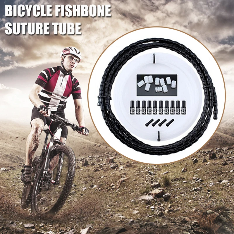 

Mountain Bike Outer Fishbone Tube Set Variable Speed Brake Cables Aluminium Alloy Bicycle Line Pipes Bicycle Supplies