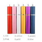 Флакон для духов nbyaic 12 мл, портативный алюминиевый флакон-распылитель, стеклянная подкладка для мелкого распыления, пустая бутылка, отдельный флакон для пресса