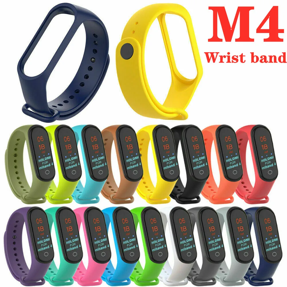 

2 PCS Durable Watch Silicone Wrist Strap for Xiaomi Mi Band 4 2PCS Bracelet Accessories on My Mi Band 4 Strap