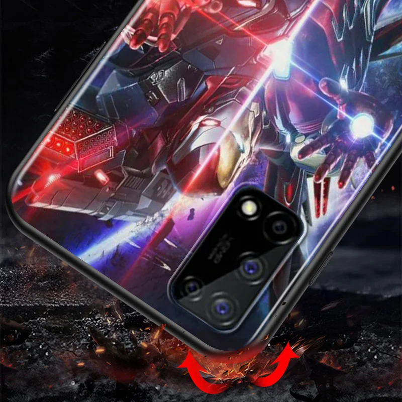 

Marvel Avengers Iron Man Super Hero For Huawei Honor V30 30S 30i 30 20 20E 20i 20S Lite Pro Plus TPU Silicone Black Phone Case