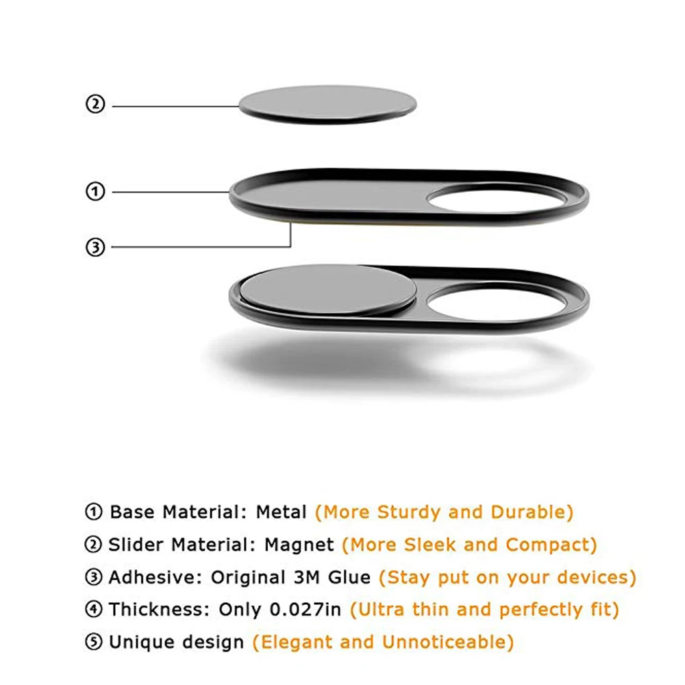 Объектив камеры ноутбука веб-камера крышка рыбий глаз слайдер ультра тонкий