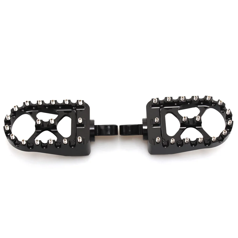 Motorcycle Black MX Footpeg Footrest Rests Pedal Fat Foot Pegs For Harley Sportster Iron 883 1200 Universal | Автомобили и