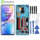 ЖК-экран AMOLED и дигитайзер в сборе с рамкой для OnePlus 8 Pro IN2023 (зеленый)