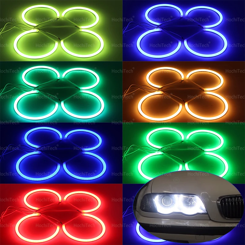 

16 Colors Cotton RGB LED Angel Eye Light Halo Kits for BMW 3 5 7 Series E36 E38 E39 E46 525i 528i 530i 540i 320i 325i 740i Light