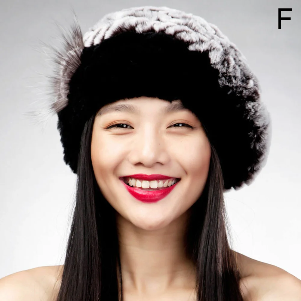 

NEW Winter Beret Faux Fur Hat Women Soft Warm Caps Knitted Accessory Comfortable Outdoor