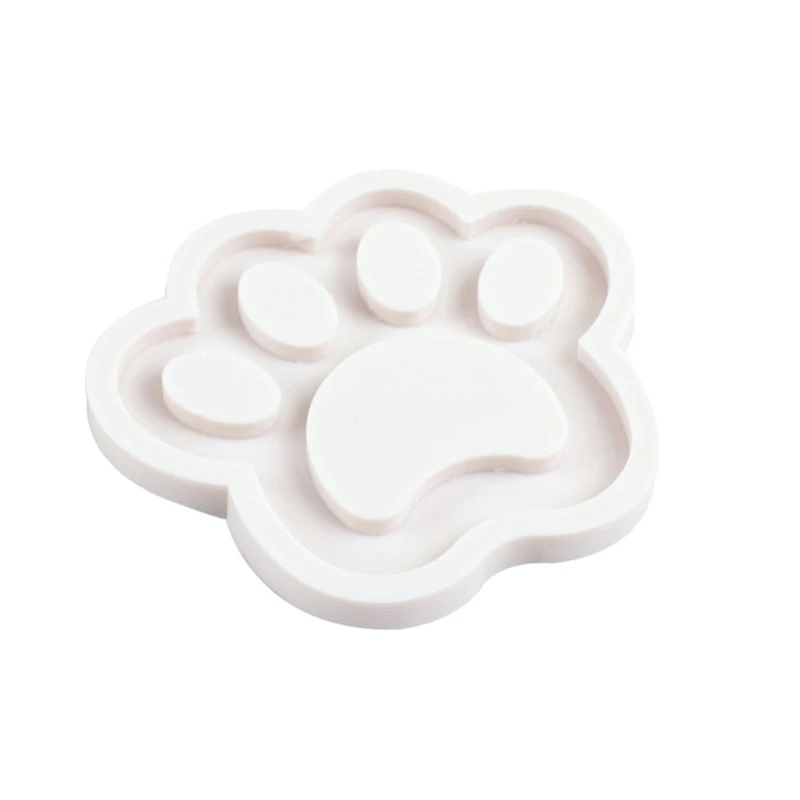 

Crystal Epoxy Resin Mold Bear Paw Keychain Casting Silicone Mould DIY Craft Tool MXME