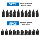 Набор для ремонта автомобильных вакуумных шин, комплект из 10 шт.компл. бескамерных резиновых гвоздей для ремонта шин, инструменты для прокола резиновых винтов