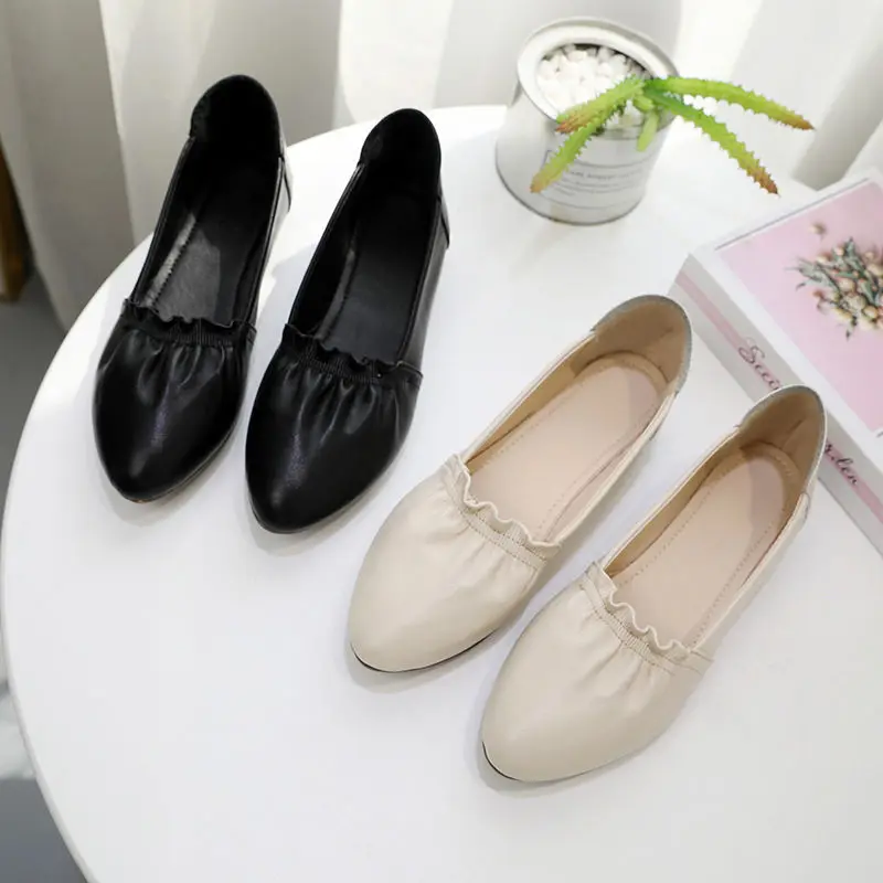 New 2021 Hot High Top Casual Shoes Women Cute Sweet Comfy Leather Loafers Autumn Flats Tenis Feminino Mother Walking Footwear