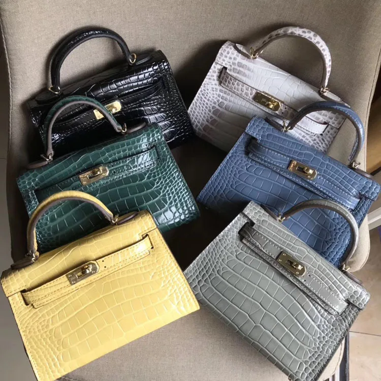 

2021 New Bag Women's Crocodile Pattern Fashion Genuine Leather Women Bag Portable Shoulder Crossbody Women's Bag