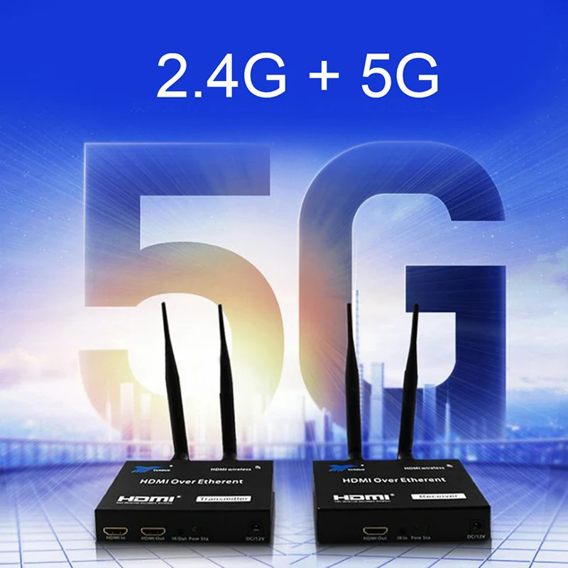 Беспроводной удлинитель Hdmi 200 м Wi-Fi Поддержка ИК-пульта дистанционного
