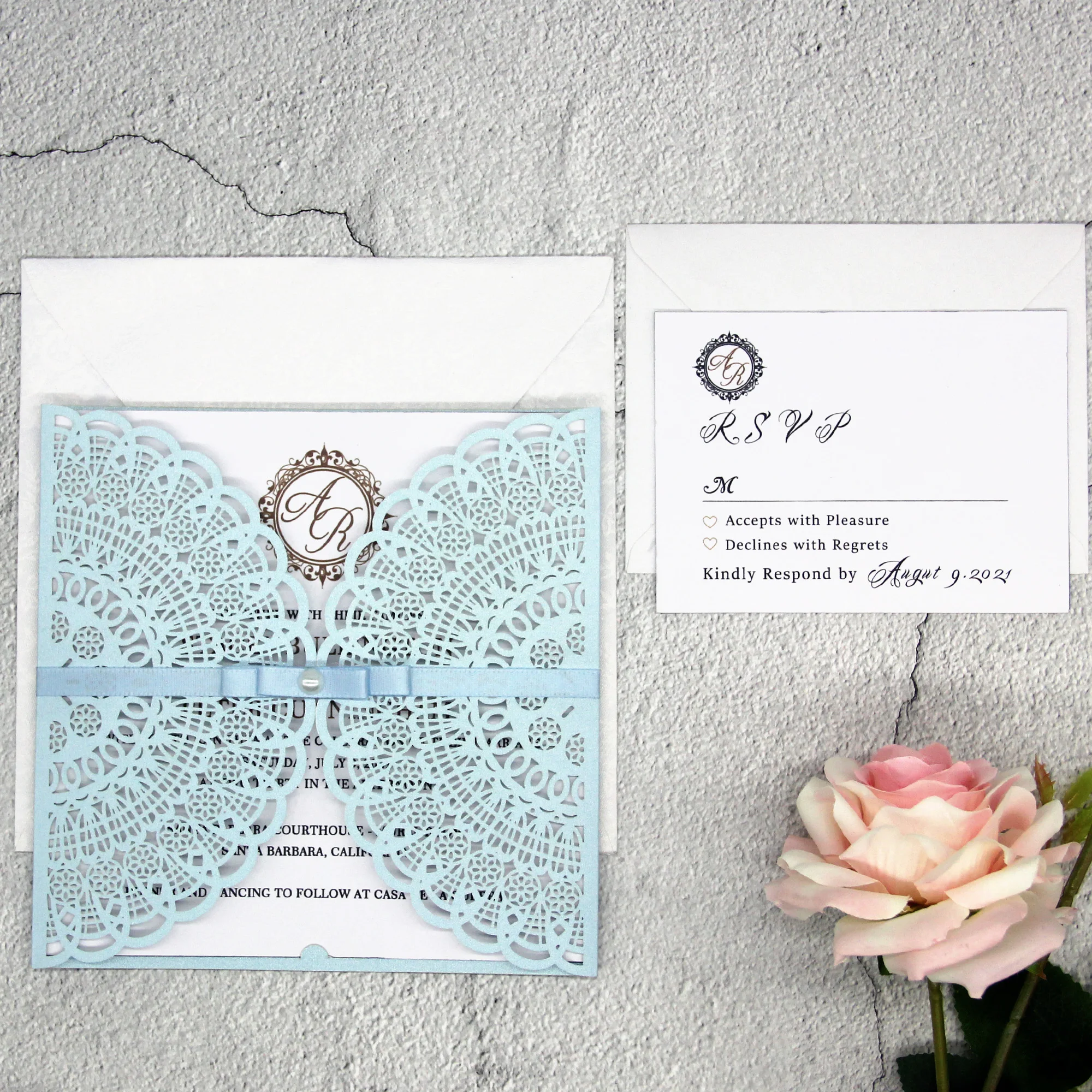 Laser Cut Wedding Invitations Card With Diamods various colors Print custom invitations Baby Shower Bridal Shower images - 6