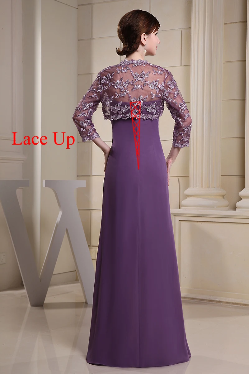 Robe De Soiree 3/4 Длинные рукава размера плюс женские свадебные вечерние платья с кружевным жакетом Длинные официальные платья vestido de festa