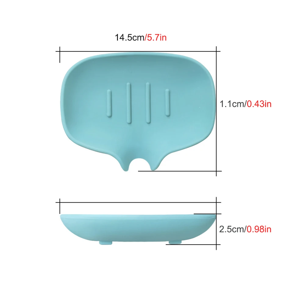

New Silicone Soap Dish Holder Non-slip Bathroom Storage Rack Kitchen Sponge Holder Shower Soap Household Case Container
