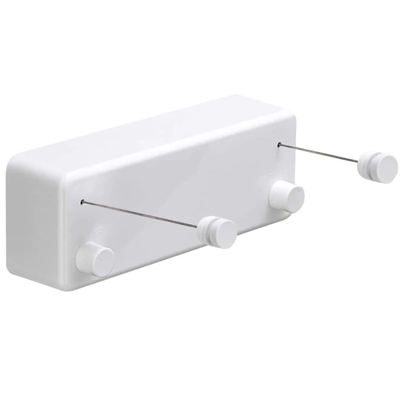 

Outdoor Clothes Drying Rack Rope Home Storage 2 Rope Telescopic Stainless Steel Indoor Retractable Clotheslines Wall Drying Rack