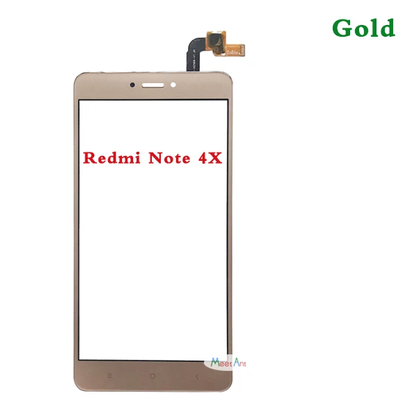 Высокое качество 5,5 ''для Xiaomi Redmi Note 4/Note 4X сенсорный экран дигитайзер сенсор внешняя стеклянная панель объектива Черный Белый Золотой - Цвет: Note4X Gold No Tool
