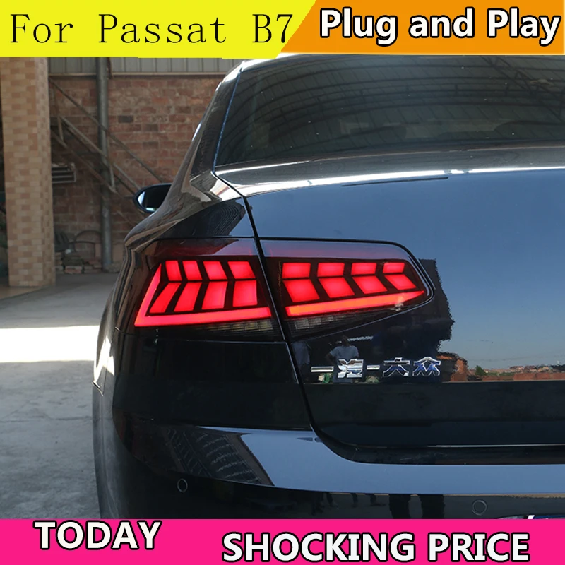 Стайлинг автомобиля для нового заднего фонаря VW EUR Passat B7 2017 2018 2019 задний фонарь DRL +