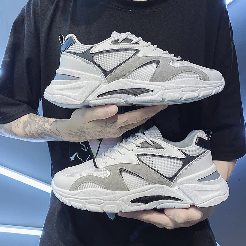 

Summer New Men's Korean Version Of The Trend Of All-Match Sneakers Casual Students Running Shoes Mesh Breathable Daddy Shoes Men