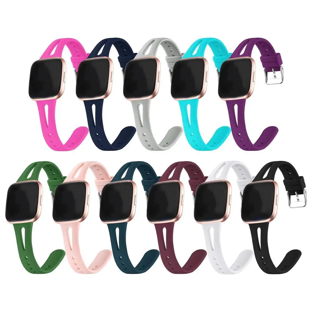 

Watch Band Slim Waterproof 14mm Smart Watch Wrist Strap Open Slimming Silicone Strap for Fitbit Versa2/Versa Lite/Versa Strap