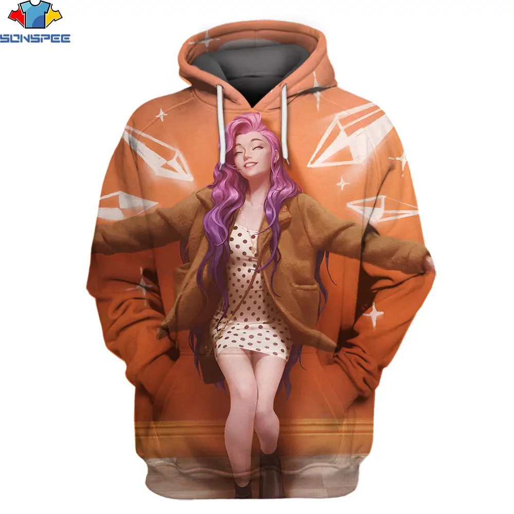 

SONSPEE Hot Game League of Legends Seraphine Cute Girl Print Hoodie 3D Men Women Fashion Passion Street Oversize Sweatshirt Tops