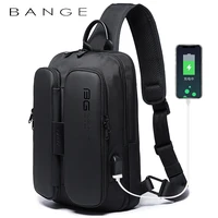 bange mens chest pack casual crossbody bags male usb charging shoulder bag oxford messenger bag waterproof large capacity 2020