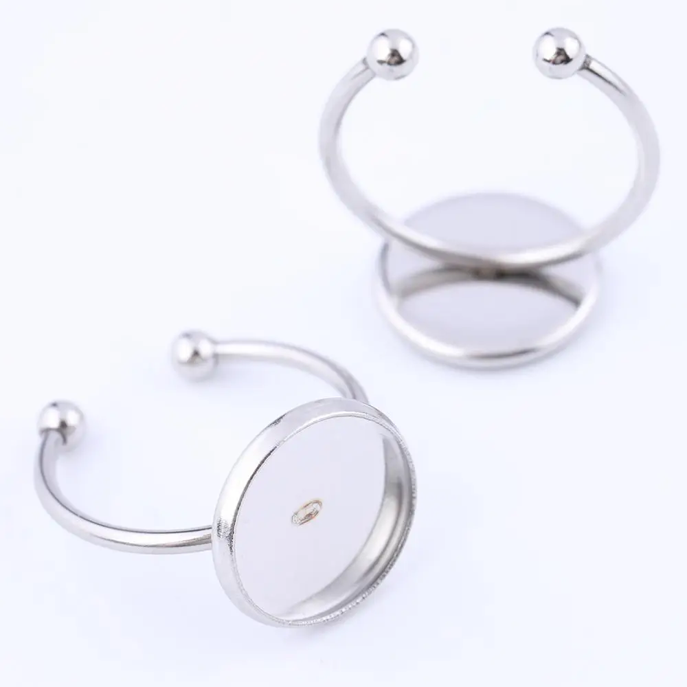 Заготовки для колец 10 шт. подходят базовых лотков кабошона из нержавеющей стали