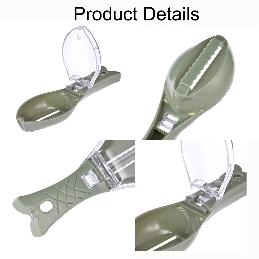

Fish Skin Brush Kitchen Scraping Fishing Scale Scraper Brush Fast Remove Seafood Skin Cleaning Peeler Scaler Knife Tool with Box