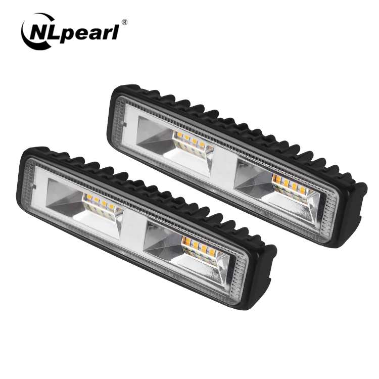 NlpearL 12-24V " светодиодный противотуманные Автомобильные фары красный синий желтый 5 стиль мигающий светодиодный свет для полиции для внедорожника грузовика трактора 4X4 ATV - Цвет: 2 piece-11 modes