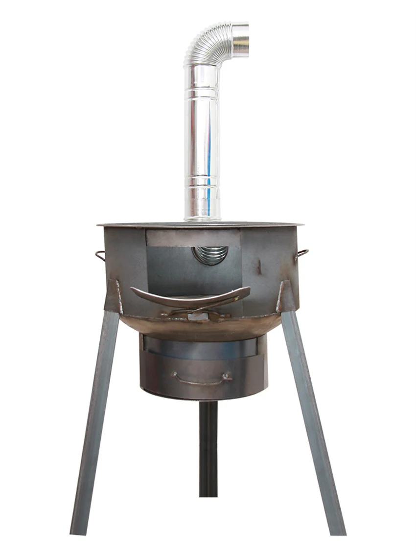 

2021 Upgraded Version New Firewood Stove Outdoor Camping Movable Ground Pot Wood Stove Multifunction Thicken Home Rural Stove