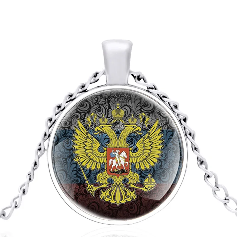 Классический Герб Росии двуглавый орел черный стеклянный куполообразный Шарм