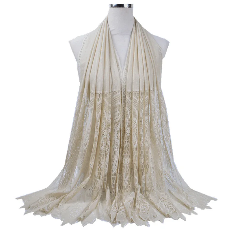 

2019 Autumn And Winter fashion joker lace hollow out sacrf For Women Wrap Shawl Stole 114