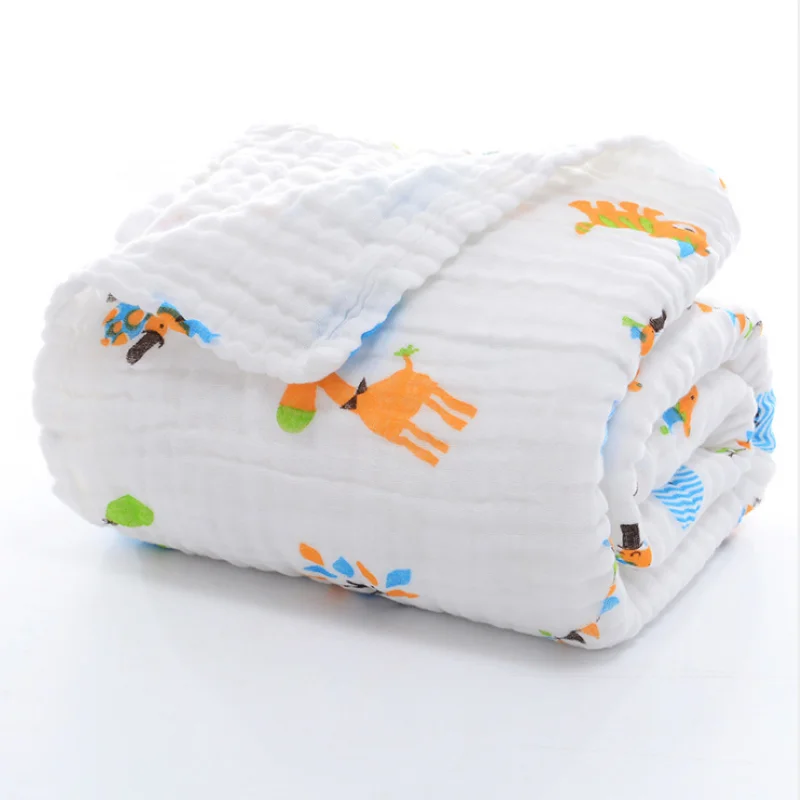 

Infant bath towel six layers of cotton gauze children were held by newborns children seersucker towel quilt