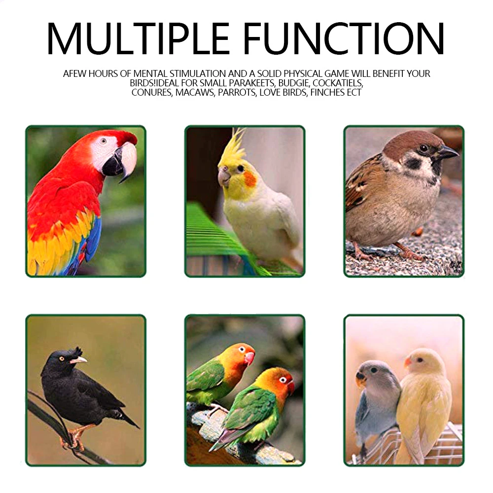

Cute 7 Pcs / Set Parrot Birds Toy Kit Bridge Accessories Bird Toy Standing Training Pet Tool