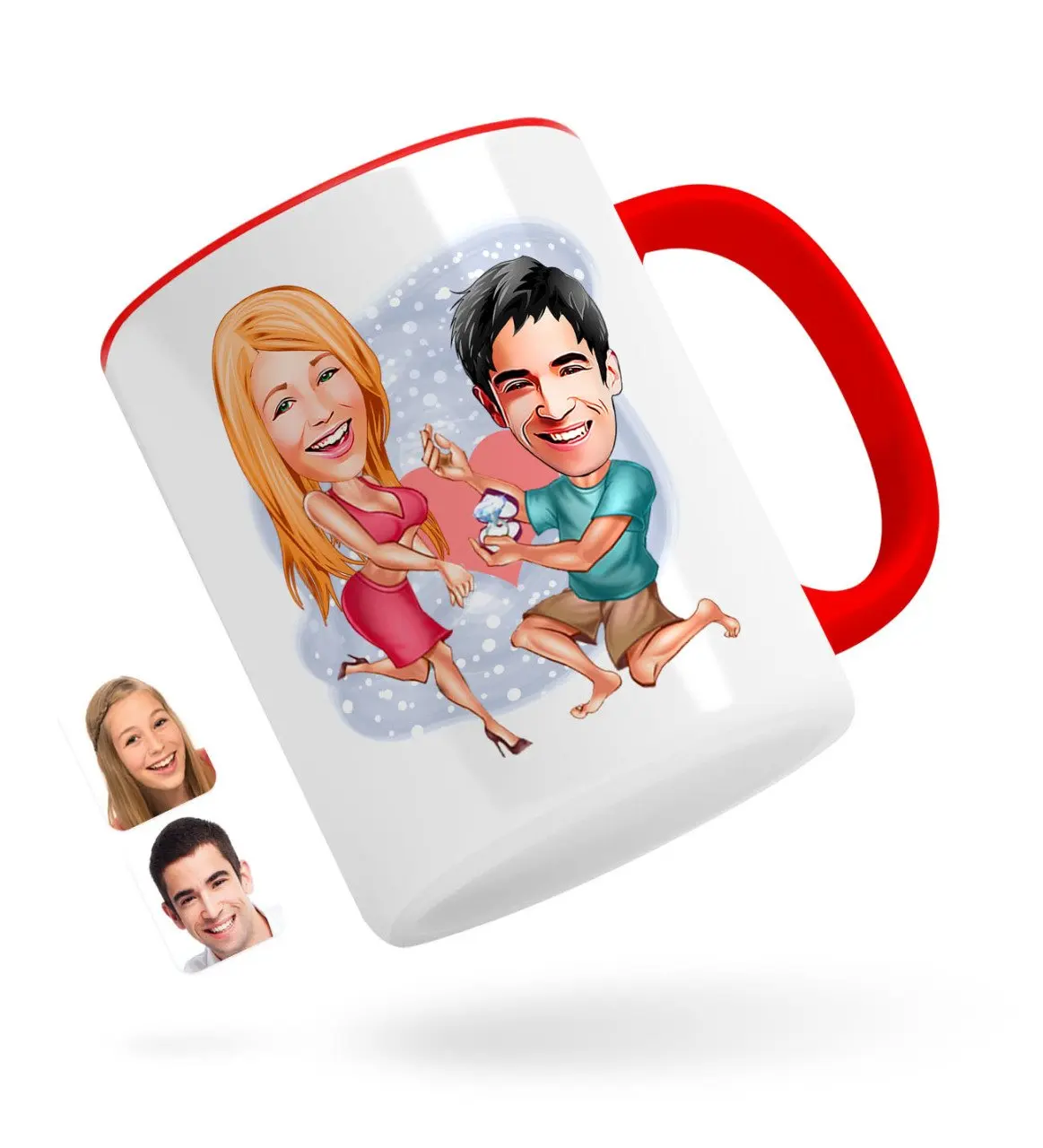 

Персонализированные Валентина карикатура Красного кружка Bardak-19