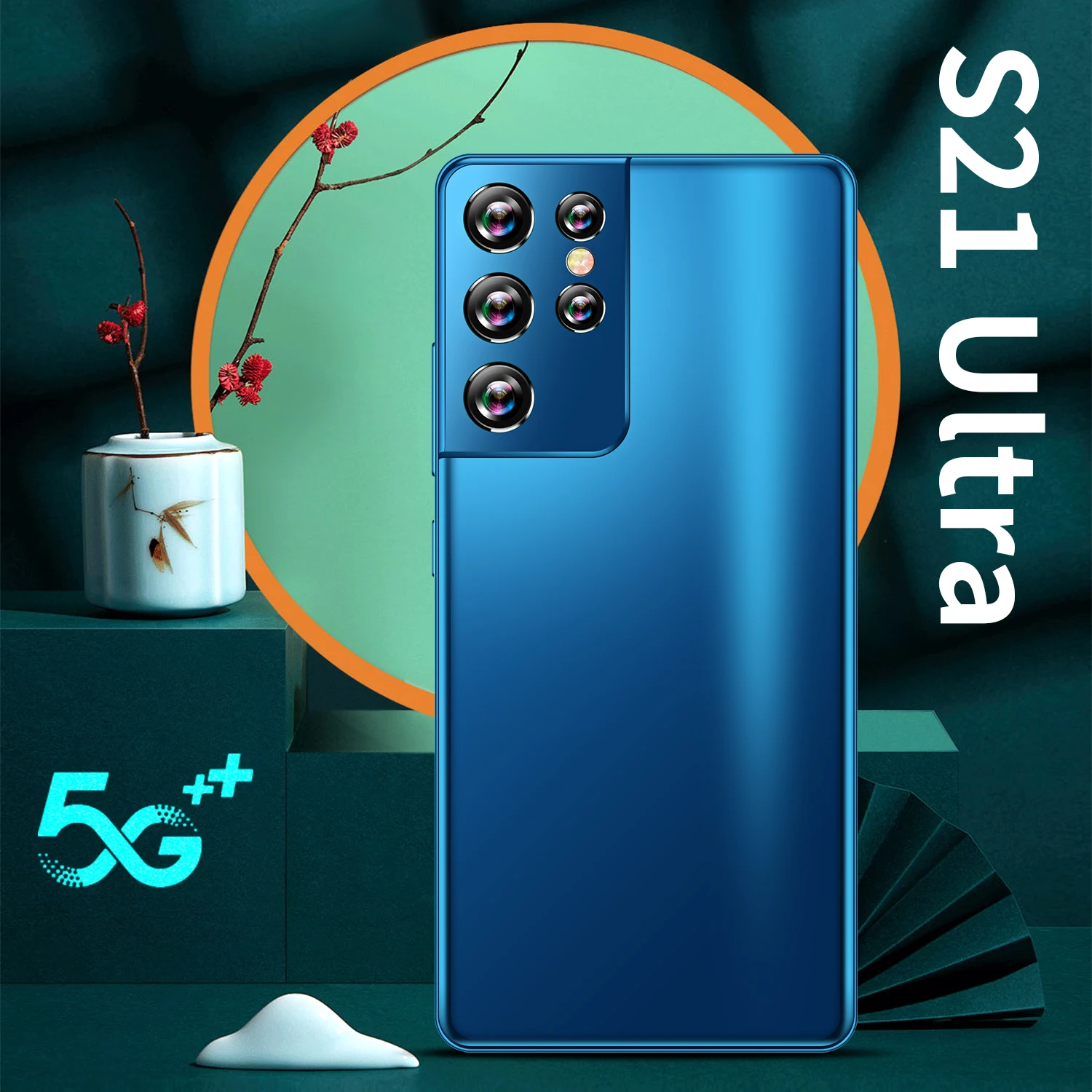 

S21 Ultra 5G Smartphones 16GB+512GB 6.1 Inch Mobile Phones 24MP +48MP HD Camera 5000mAh Android11 Dual SIM MTK6889 Cellphones