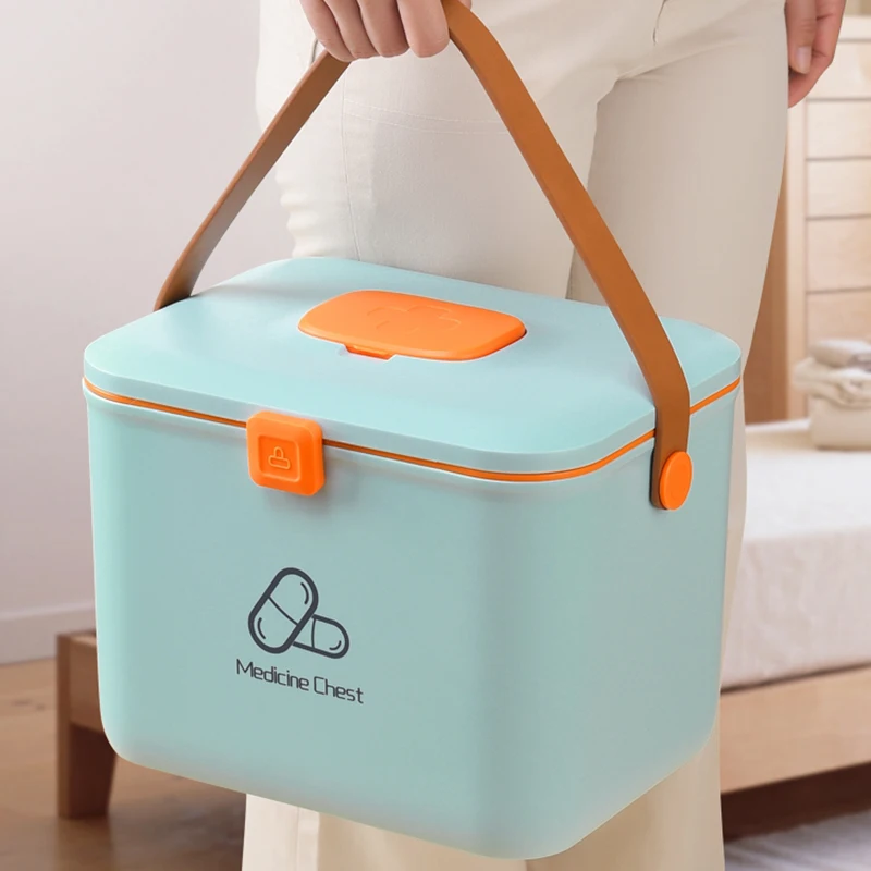

Plastic First Aid Kit Medical BoxChest Emergency Container Home Medical Kit Large Storage Box for Medicine Organizer Medicine