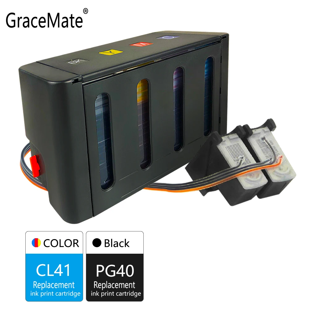 Сменные чернила GraceMate для принтера Canon PG40 CL41 CISS IP1200 IP1600 IP1800 IP1900 MX300 MX310 MP145 MP150 MP160