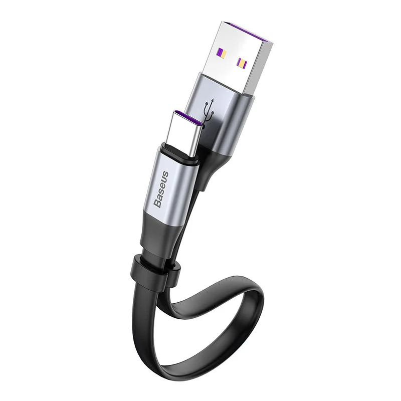 Кабель usb type c короткий 20 см 5A Быстрая зарядка данных для huawei P20 lite P30 mate pro мобильный